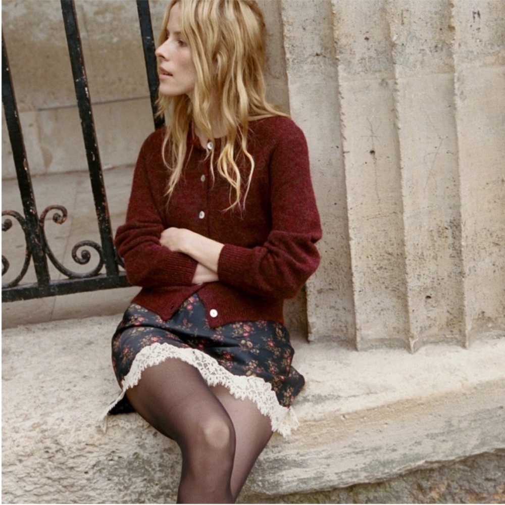 Doen NWOT Petra Cardigan in BORDEAUX